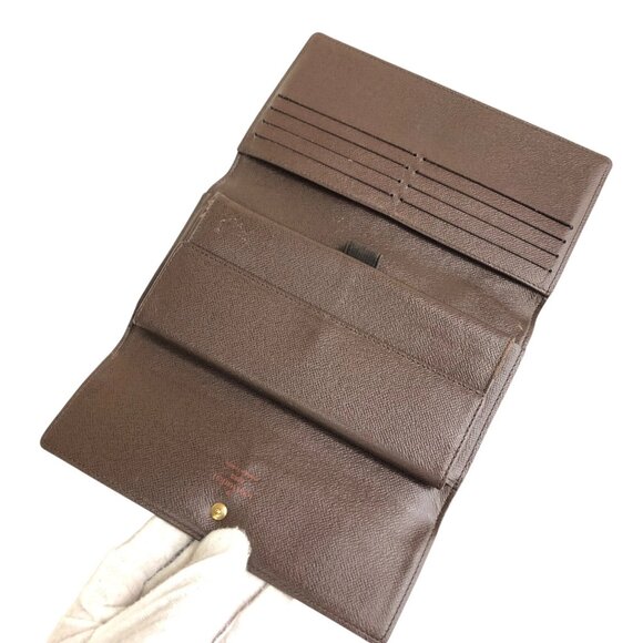 Authentic Louis Vuitton Portefeuille Damier Ebene Leather Wallet jp90-111425 - Picture 9 of 16